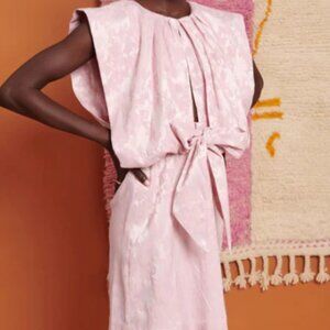 Sister Jane-Ghospell-Mariam Jacquard Mini Dress-Baby Pink